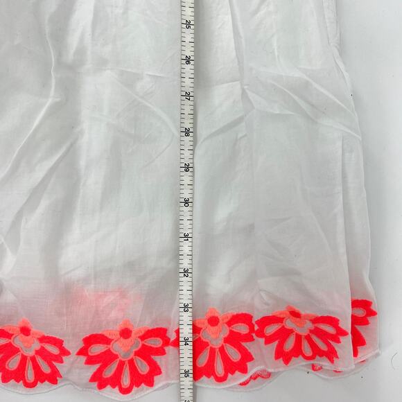 J. Crew Factory Flutter Sleeve Mini Dress Embroidered Hem Detail Size 10 - Picture 8 of 12